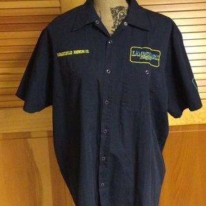 Landshark Lager camp shirt.